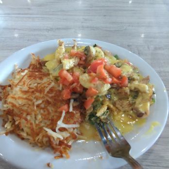 Loaded Cafe - Already started digging in, super stacker combo add tomatoes. - Breakfast & Brunch Near Me - Gardena, California