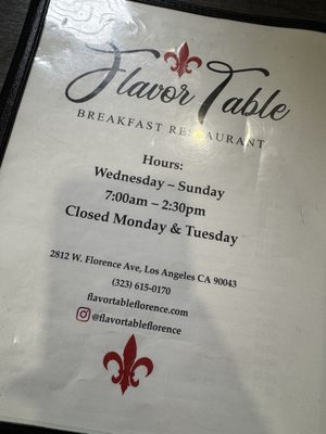Menu photo 7 Flavor Table Los Angeles, CA