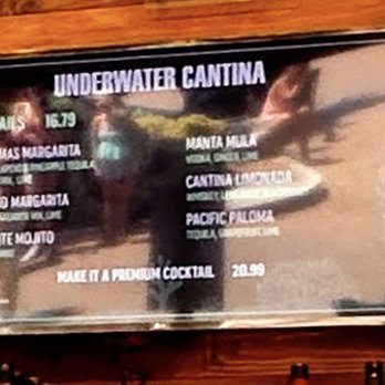 Underwater Cantina - Menu. - Cocktail Bars Near Me - San Diego, California Underwater Cantina - Menu. - Cocktail Bars Near Me - San Diego, California