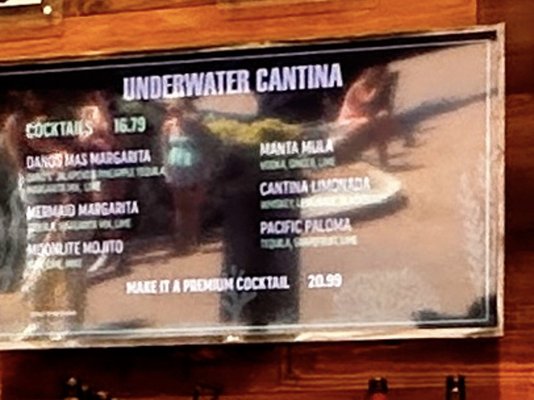 Menu photo 1 Underwater Cantina San Diego, CA Menu photo 1 Underwater Cantina San Diego, CA