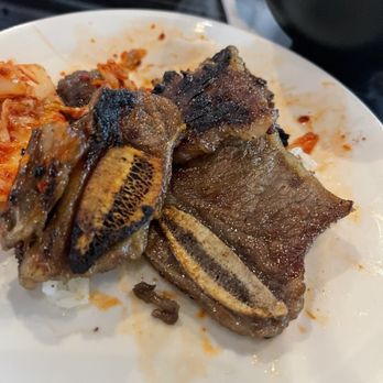 Woomeeok Korean BBQ & Hot Pot - La Kalbi with Kimchi on the side - Korean Near Me - Plano, Texas Woomeeok Korean BBQ & Hot Pot - La Kalbi with Kimchi on the side - Korean Near Me - Plano, Texas