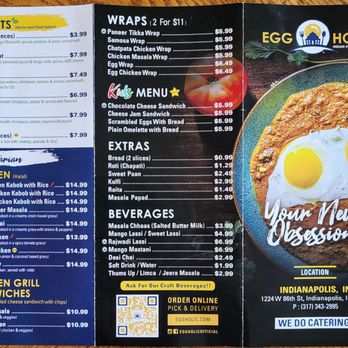 Eggholic - Menu - Indian Near Me - Indianapolis, Indiana Eggholic - Menu - Indian Near Me - Indianapolis, Indiana