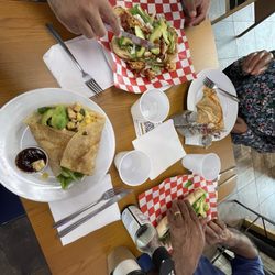 Queen’s Bee Coffe And Creperie - Maui Crepe Blt+c sandwich
