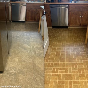 Home Concepts Design Center - After/before - 70's linoleum is gone! What a difference - Building Supplies Near Me - Lodi, California Home Concepts Design Center - After/before - 70's linoleum is gone! What a difference - Building Supplies Near Me - Lodi, California