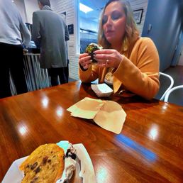 2 snacks eating delicious Cookie Sandwiches 2 snacks eating delicious Cookie Sandwiches
