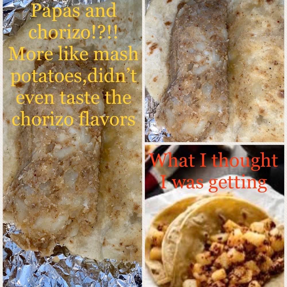 Soliz Casa De Tacos - Expectations (not asking much) VS. Reality. Papas with chorizo tacos, alrighty then. - Breakfast & Brunch Near Me - Stafford, Texas Soliz Casa De Tacos - Expectations (not asking much) VS. Reality. Papas with chorizo tacos, alrighty then. - Breakfast & Brunch Near Me - Stafford, Texas