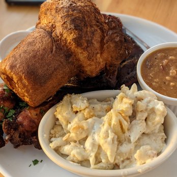 Salt + Smoke - 3 bestie combo plate (ribs and smoked wings) with Mac and cheese and pinto beans. - Bars Near Me - Saint Louis, Missouri Salt + Smoke - 3 bestie combo plate (ribs and smoked wings) with Mac and cheese and pinto beans. - Bars Near Me - Saint Louis, Missouri