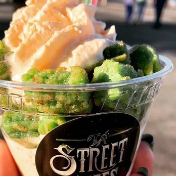 LA Street Chefs - Pandan Churro w/ Candy Corn Whip Cream - Food Delivery Services Near Me LA Street Chefs - Pandan Churro w/ Candy Corn Whip Cream - Food Delivery Services Near Me