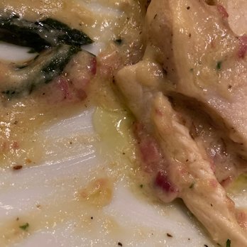Lucky's Steakhouse - That big puddle right there is grease from the Gnocchi Carbonara - Steakhouses Near Me - Okemos, Michigan