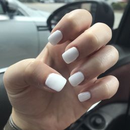 French white SNS dip nails. (my hands were super dry and cracked that's why it looks like I'm bleeding. not their fault at all!!) French white SNS dip nails. (my hands were super dry and cracked that's why it looks like I'm bleeding. not their fault at all!!)