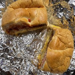 Zio's Italian Deli - Sausage egg and cheese w/ hashbrown. ( salt, pepper, ketchup, mayo)