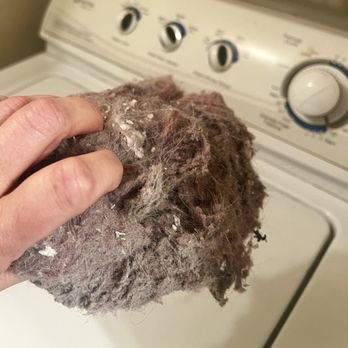 Dryer Vent Wizard of Holladay - This is just some of the lint that Brian pulled out of our dryer today!!! - Air Duct Cleaning Near Me