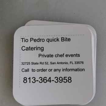 Tio Pedro Quick Bites - Our new business cards - Latin American Near Me - San Antonio, Florida Tio Pedro Quick Bites - Our new business cards - Latin American Near Me - San Antonio, Florida