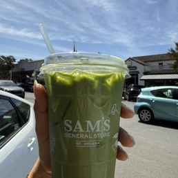 Matcha with almond milk