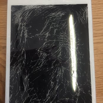305 Phone Repair - Shattered IPad Screen before repair - Mobile Phone Repair Near Me - Miami Beach, Florida