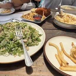 The quinoa arugula salad was hella good. Fish and chips is a must. Mac n cheese was delish. The quinoa arugula salad was hella good. Fish and chips is a must. Mac n cheese was delish.