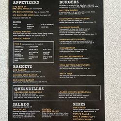 Firehouse Saloon & Grill - Menu