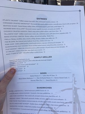 Menu photo 8 Boat House Waterfront Dining Tiverton, RI
