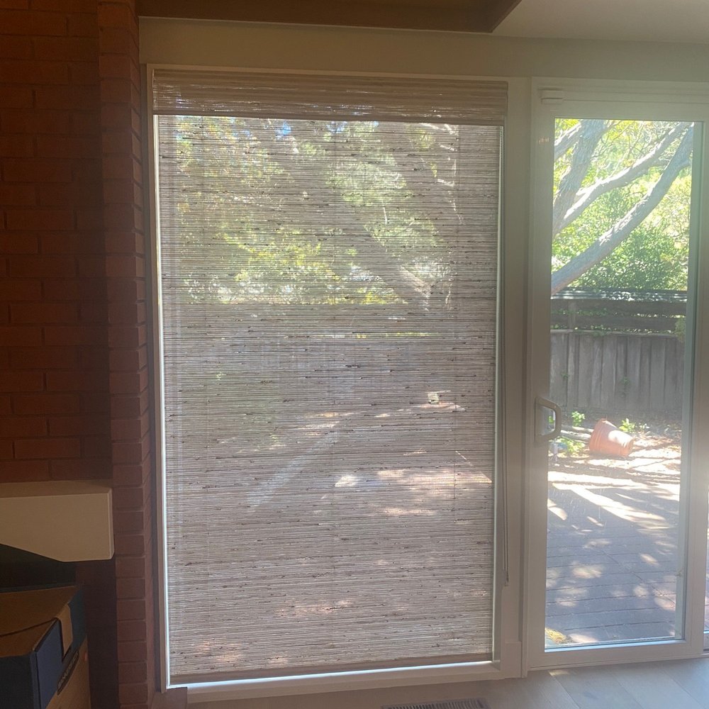 Miller Window Covering - Floor to ceiling woven shade - Shades & Blinds Near Me Miller Window Covering - Floor to ceiling woven shade - Shades & Blinds Near Me