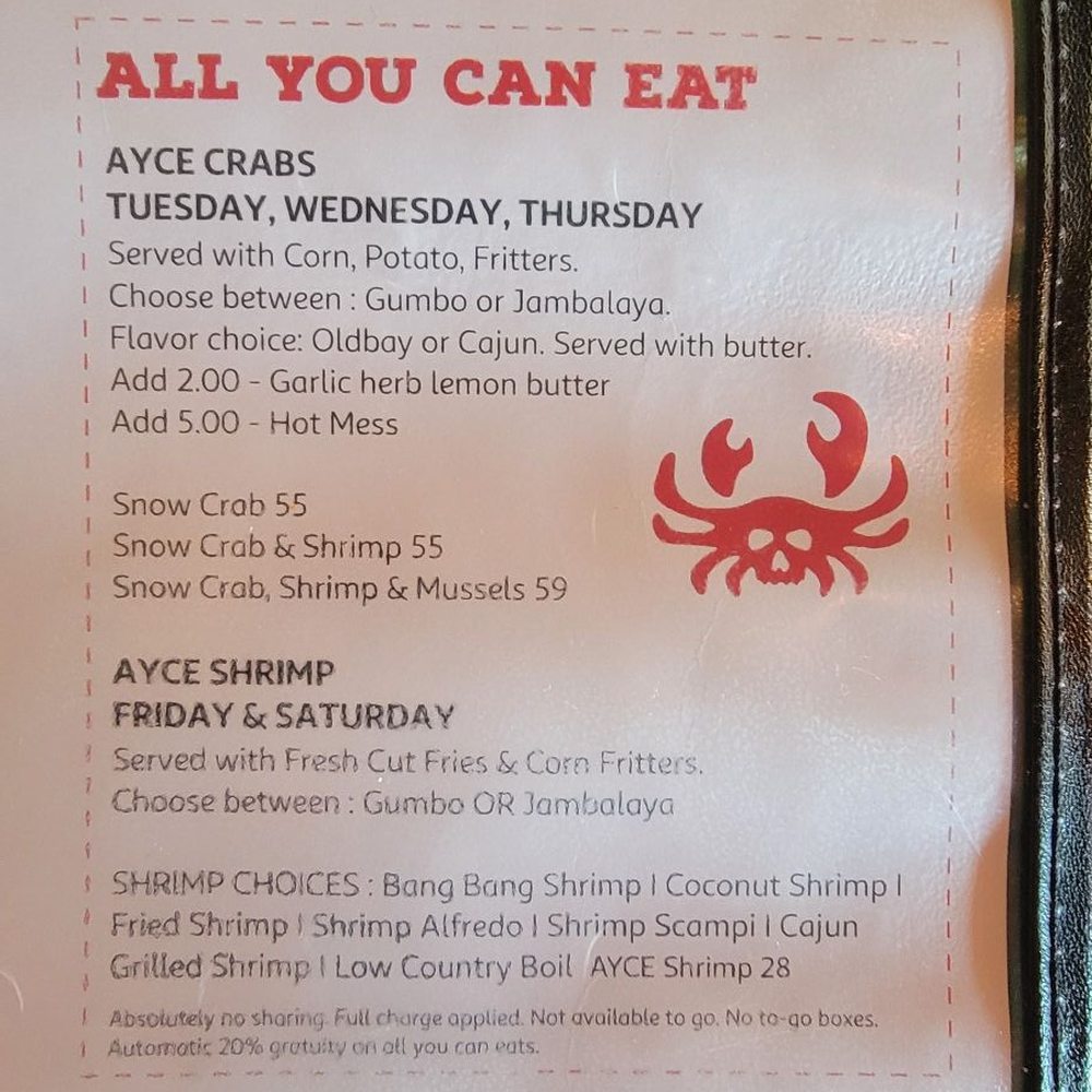 Crab Shack Caribba - Suncrest - Seafood Near Me - Morgantown, West Virginia