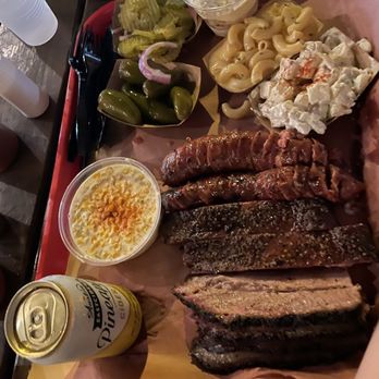 Terry Black's Barbecue - Brisket, Ribs, Jalapeño cheddar sausage, Mac & Cheese, cream corn, potato salad - Barbeque Near Me - Austin, Texas Terry Black's Barbecue - Brisket, Ribs, Jalapeño cheddar sausage, Mac & Cheese, cream corn, potato salad - Barbeque Near Me - Austin, Texas