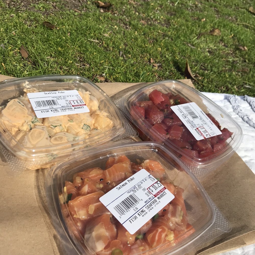Fish King - Scallop poke, Salmon poke, Hawaiian (ahi) poke - Seafood Markets Near Me - Glendale, California