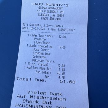 Haus Murphy's - Prices - German Near Me - Glendale, Arizona Haus Murphy's - Prices - German Near Me - Glendale, Arizona
