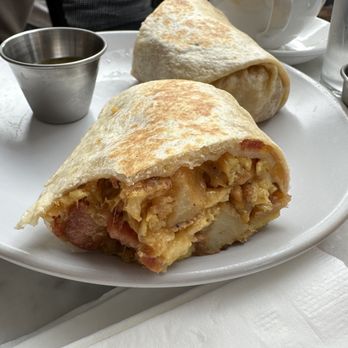 Brass Bird Coffee - Breakfast burrito with bacon crumbles - Coffee & Tea Near Me - Carpinteria, California Brass Bird Coffee - Breakfast burrito with bacon crumbles - Coffee & Tea Near Me - Carpinteria, California