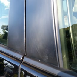 This is where they messed up my black trim. fully scratched up. This is where they messed up my black trim. fully scratched up.