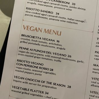 Antica Nova - Vegan menu portion - Lounges Near Me - Troy, Michigan