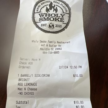 Wholy Smoke Family Restaurant - Cost for meal - Seafood Near Me - Mauldin, South Carolina Wholy Smoke Family Restaurant - Cost for meal - Seafood Near Me - Mauldin, South Carolina