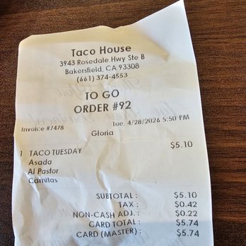 Taco House - Mexican Near Me - Bakersfield, California