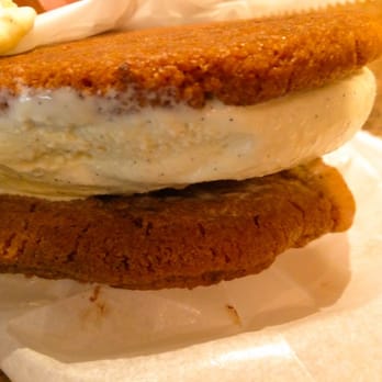 Schmackary's - Chocolate chip cookie ice cream sandwich. - Desserts Near Me - New York, New York Schmackary's - Chocolate chip cookie ice cream sandwich. - Desserts Near Me - New York, New York