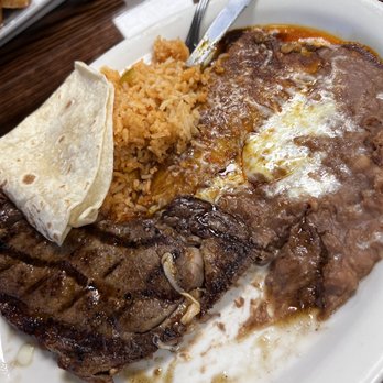 Mariscos Jimenez - steak an enchilada plate - Mexican Near Me - Fontana, California