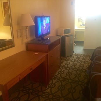 Super 8 by Wyndham El Cajon CA - Microwave and fridge. Nice size of the TV. - Hotels Near Me - El Cajon, California
