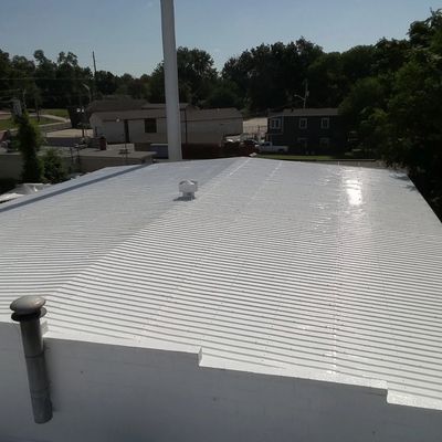 Flat roof water proof coating - Silicone Roof Coating is a waterproof, energy-saving layer that seals and protects your roof from leaks, UV damage, and standing water. It forms a thick, flexible membrane that won’t crack, peel, or break down in the sun. Silicone sticks to most roof surfaces — flat roofs, metal, modified bitumen, EPDM, and more — giving old roofs a long-lasting, budget-friendly makeover without a full replacement. It keeps heat out, stops water in its tracks, and extends the life of the whole roof