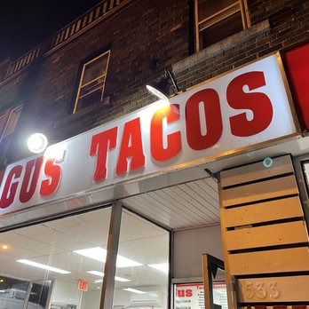 Gus Tacos - the outside of a restaurant at night - Mexican Near Me - Toronto, Ontario Gus Tacos - the outside of a restaurant at night - Mexican Near Me - Toronto, Ontario