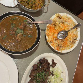 Sabri Nihari Restaurant - Paya, Bihari Kabob (Beef), biryani and bindi Bhindi Masala..Delicious - Pakistani Near Me - Chicago, Illinois