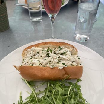 Thomas Hill Organics - Delicious Crab Salad Sandwich with a nice arugula salad. - New American Near Me - Paso Robles, California Thomas Hill Organics - Delicious Crab Salad Sandwich with a nice arugula salad. - New American Near Me - Paso Robles, California