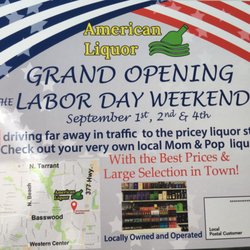 American Liquor - Our Grand Opening Flyers