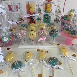 Cute table of chocolate covered treats