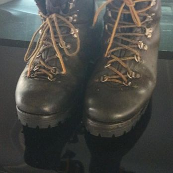 Aplus Shoe Repair - this was taken after he repaired them but before i used them today.   They are leather and i seal them with SnoSeal - Shoe Repair Near Me - Springfield, Virginia