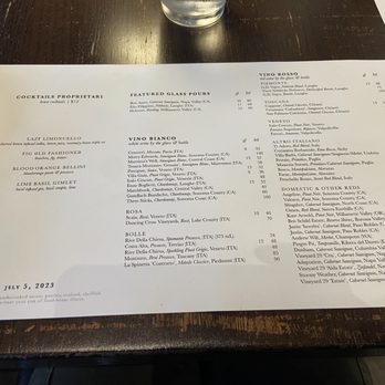 Rodi Italian - Drink menu - Italian Near Me - Loveland, Ohio