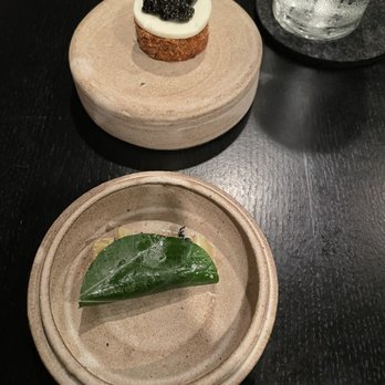 EsterEv - Caviar Tater Tot Nasturtium, hamachi, green garlic - New American Near Me - Milwaukee, Wisconsin