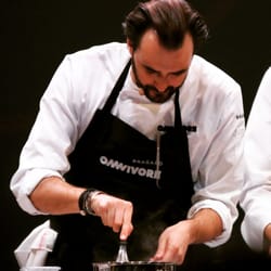Omnivore Paris - Cyril Lignac explique son plat de Saint Jacques,  agrumes et Wasabi frais...