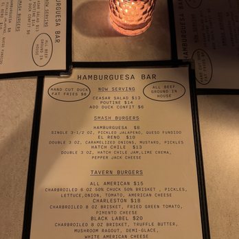 Hamburguesa Bar - Menu (Jan2026) - Burgers Near Me - San Francisco, California