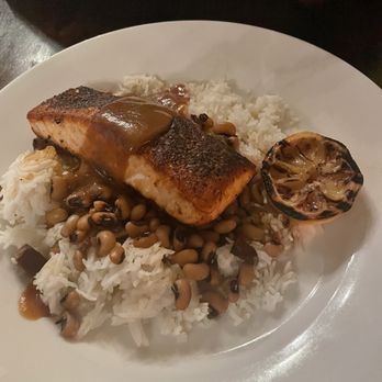 The Bistro - Blackened, salmon, blackeye, peas, and rice - American Near Me - Bowling Green, Kentucky The Bistro - Blackened, salmon, blackeye, peas, and rice - American Near Me - Bowling Green, Kentucky