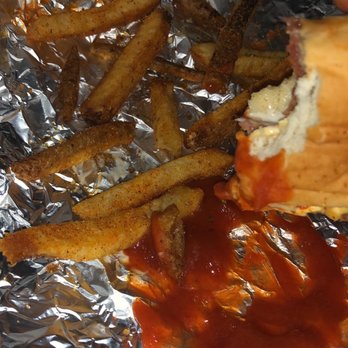 Five Guys - Large Cajun Fries and Cheese Dog - Fast Food Near Me - Fullerton, California Five Guys - Large Cajun Fries and Cheese Dog - Fast Food Near Me - Fullerton, California