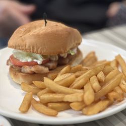 Hong Kong Wing Tai Restaurant - Pork chop bun with fries