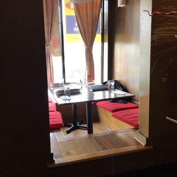Jieyi Sushi - The table I chose in front. Notice that you have to step down to sit there. I like the uniqueness! - Japanese Near Me - Chicago, Illinois